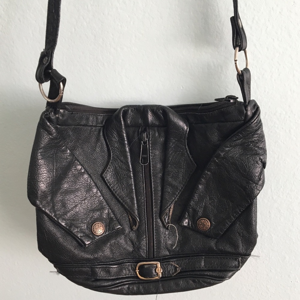 Leather jacket purse!